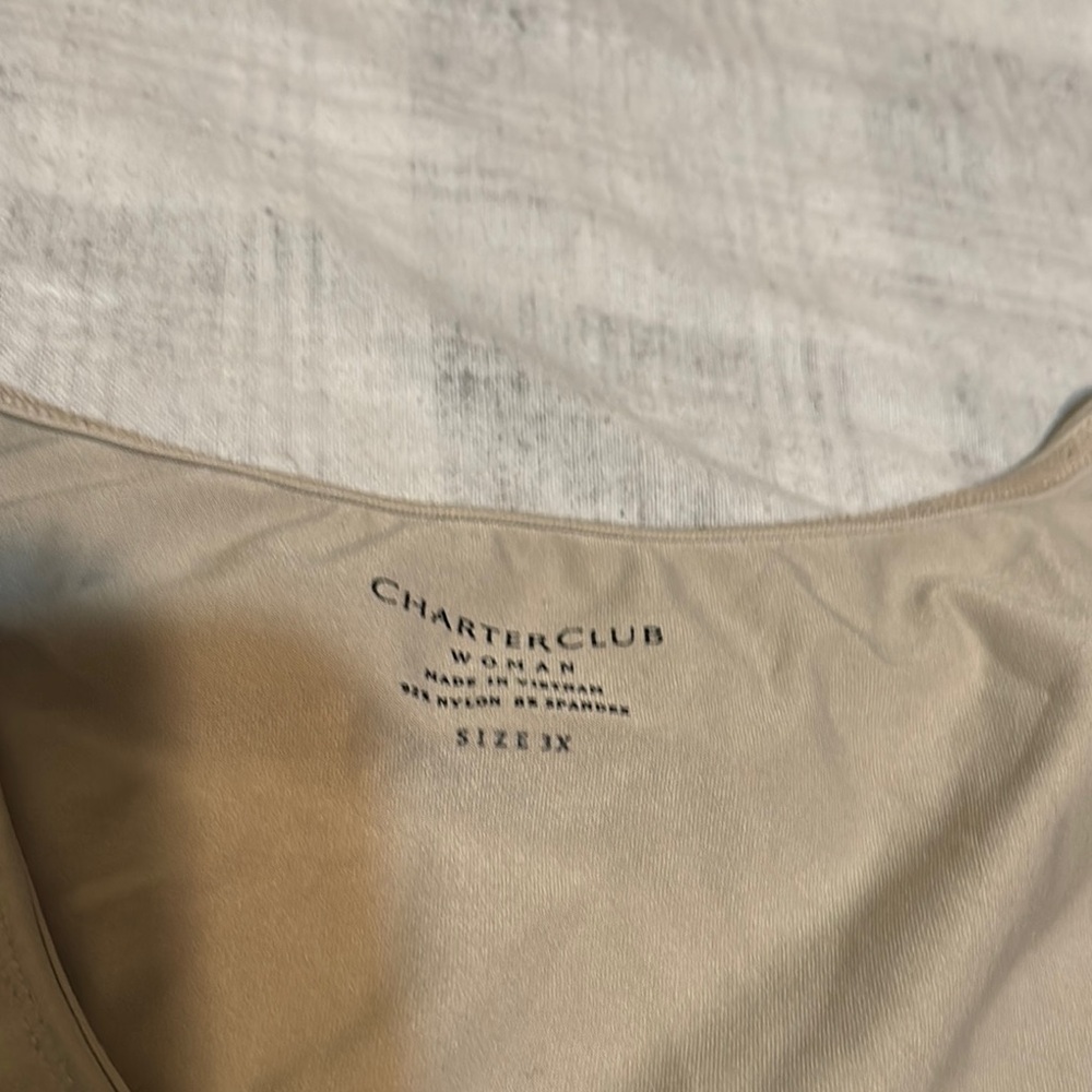 Charter Club Beige Tank Top R - Picture 2 of 4